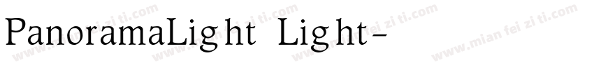 PanoramaLight Light字体转换